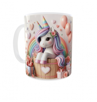 Kubek 330ml Jednorożec Unicorn Pink tęcza Konik Jednorożec Prezent v5