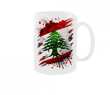 Kubek Barwy Narodowe Flaga Godło Państwa Lebanon Liban
