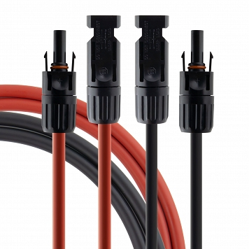 Kable przyłączeniowe instalacji solarnej 4 mm² czerwony / czarny  5m Seki 