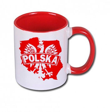 Kubek Patriotyczny Mapa Polska Orzeł Czerwony