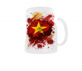 Kubek Barwy Narodowe Flaga Godło Państwa Vietnam Wietnam