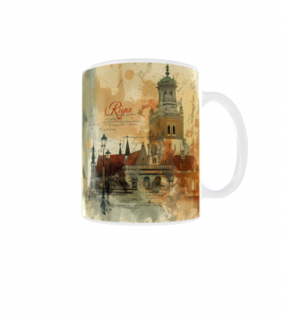 Kubek 300ml Wakacyjne Podróże Miasta Łotwa Riga Ryga