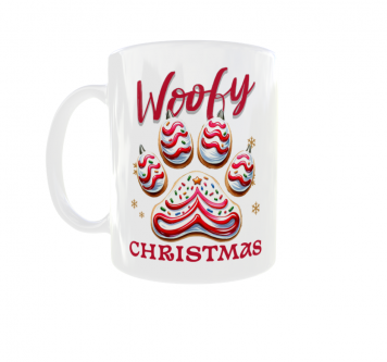 Kubek 330ml Świąteczne Ciastko Psia Łapka Woofy Christmas