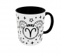 Kubek Znaki Zodiaku Horoskop Astrologia v2 Aries Baran black