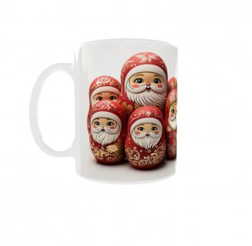 Kubek 300ml Santa Doll Matrioszka Świąteczna