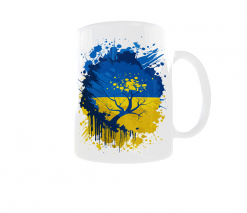 Kubek Barwy Narodowe Flaga Godło Państwa Ukraine Ukraina