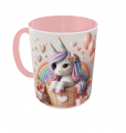 Kubek 330ml Jednorożec Unicorn Pink tęcza Konik Jednorożec Prezent v5 różowy