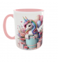 Kubek 330ml Jednorożec Unicorn Pink tęcza Konik Jednorożec Prezent v6 różowy