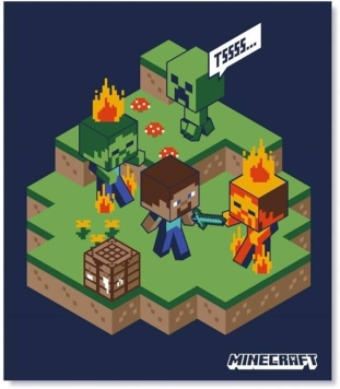 Koc Blanket Polar 100x140cm Minecraft
