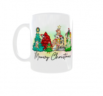 Kubek 300ml dla Kociarza Funny Meowy Christmas