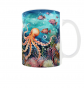 Kubek 300ml Narciarz morski świat Ocean v2 ośmiornica ryby