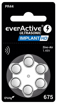 Hearing aid battery ULTRASONIC IMPLANT HD 675