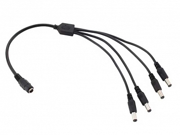 Kabel rozdzielacz wtyków DC - Cablu alimentare DC 2.1mm mama  la 4 DC tata