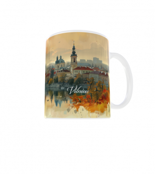 Kubek 300ml Wakacyjne Podróże Miasta Litwa Wilno Vilnius