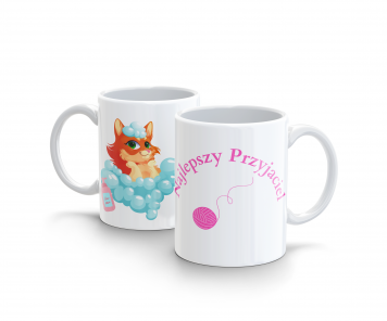 Kubek 300ml dla Kociarza Najlepszy Przyjaciel Kot v4