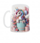 Kubek 330ml Jednorożec Unicorn Pink tęcza Konik Jednorożec Prezent v6