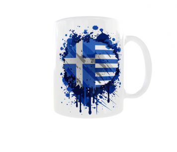 Kubek Barwy Narodowe Flaga Godło Państwa Greece Grecja