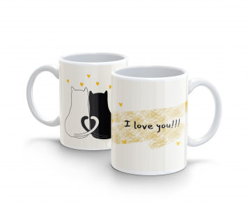 Kubek 300ml dla Kociarzy Kot Kotek LoveCat v6