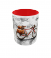 Kubek 300ml Kolekcja Podróże Rower Gravel Mapa v4 red