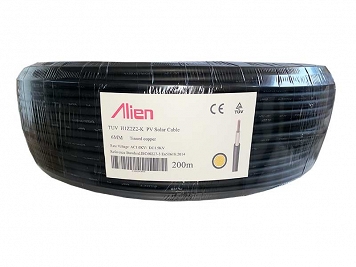 Kabel Solarny miedz Cablu solar 6mm2 cupru rola 200m negru black czarny