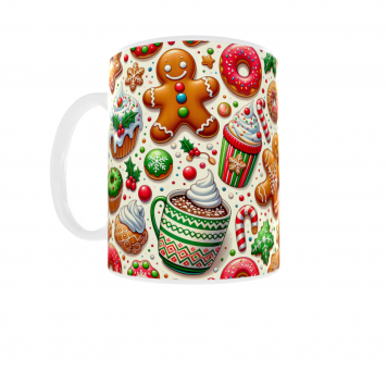 Kubek 330ml Boże Narodzenie Piernik Piernikowy ludzik Choinka v27
