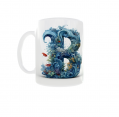 Kubek 300ml Monogram Litera B morski