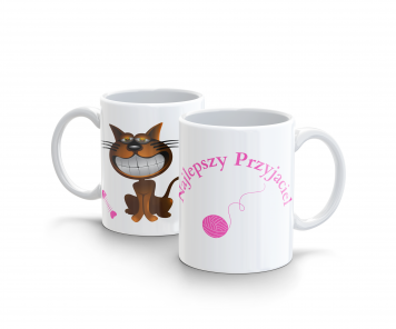 Kubek 300ml dla Kociarza Najlepszy Przyjaciel Kot v1