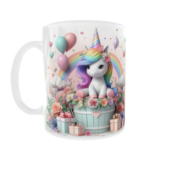 Kubek 330ml Jednorożec Unicorn Pink tęcza Konik Jednorożec Prezent v3