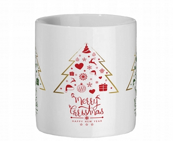 KUBEK Boże Narodzenie Merry Christmas Choinka b4-2