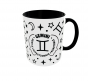 Kubek Znaki Zodiaku Horoskop Astrologia v5 Gemini Bliźnięta black