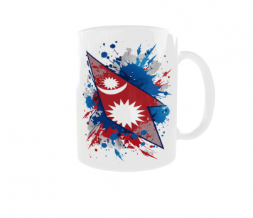 Kubek Barwy Narodowe Flaga Godło Państwa Nepal