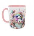 Kubek 330ml Jednorożec Unicorn Pink tęcza Konik Jednorożec Prezent v3 różowy