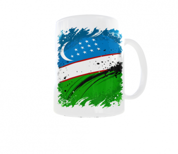 Kubek Barwy Narodowe Flaga Godło Państwa Uzbekistan