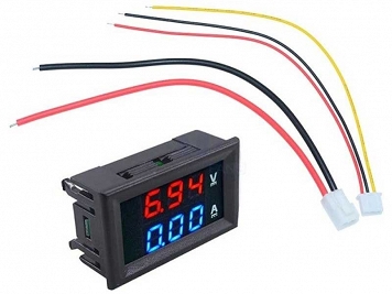 LCD DC 0-100V 0-10A - Voltmetru/ampermetru panou DC 0-100V 0-10A