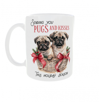 Kubek 300ml Świąteczny dla Psiarzy Psy v12 Mops Mopsik