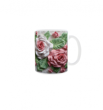 Kubek 300ml Kolekcja 3D v6 Kwiaty Róże