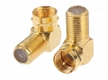 Adaptor F 90st gold - F mama la F tata 90 grade gold