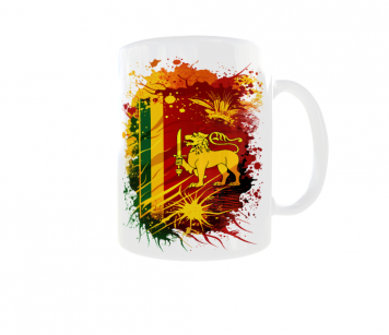 Kubek Barwy Narodowe Flaga Godło Państwa Sri Lanka