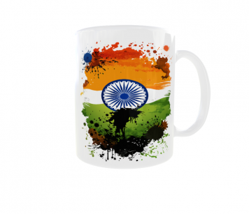Kubek Barwy Narodowe Flaga Godło Państwa India Indie