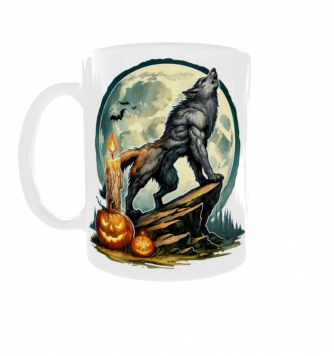Kubek 330ml HALLOWEEN Duch Dynia Duszek wilkołak Duchy Prezent v17