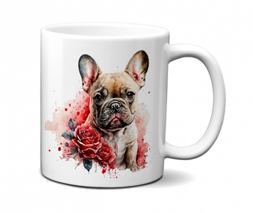 Kubek 300ml dla Psiarzy Pies Kwiaty v2 buldog