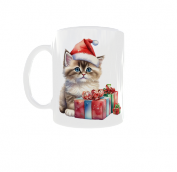 Kubek 300ml Kociarza Kot Kotek Cat Święta Boże Narodzenie v7