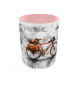 Kubek 300ml Kolekcja Podróże Rower Gravel Mapa v3 pink