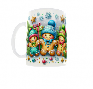 Kubek 330ml Boże Narodzenie Piernik Piernikowy ludzik Choinka v16