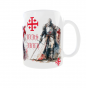 Kubek 330ml Rycerze Templariusze Zakon rycerzy Deus Vult