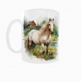 Kubek 300ml Konie akwarele Koń Horse wieś v7