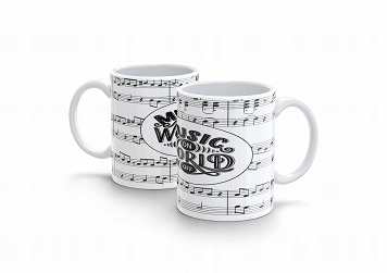 Kubek 300ml Music ON - Kubek dla Muzyka - nuty