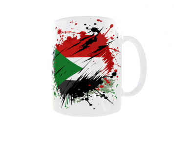 Kubek Barwy Narodowe Flaga Godło Państwa Sudan