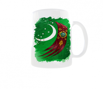 Kubek Barwy Narodowe Flaga Godło Państwa Turkmenistan