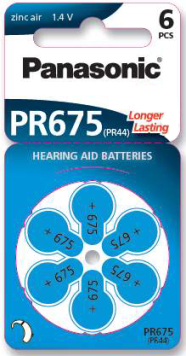 Bateria 675 Panasonic PR675 PR44 SET 6 - 6szt/6pcs